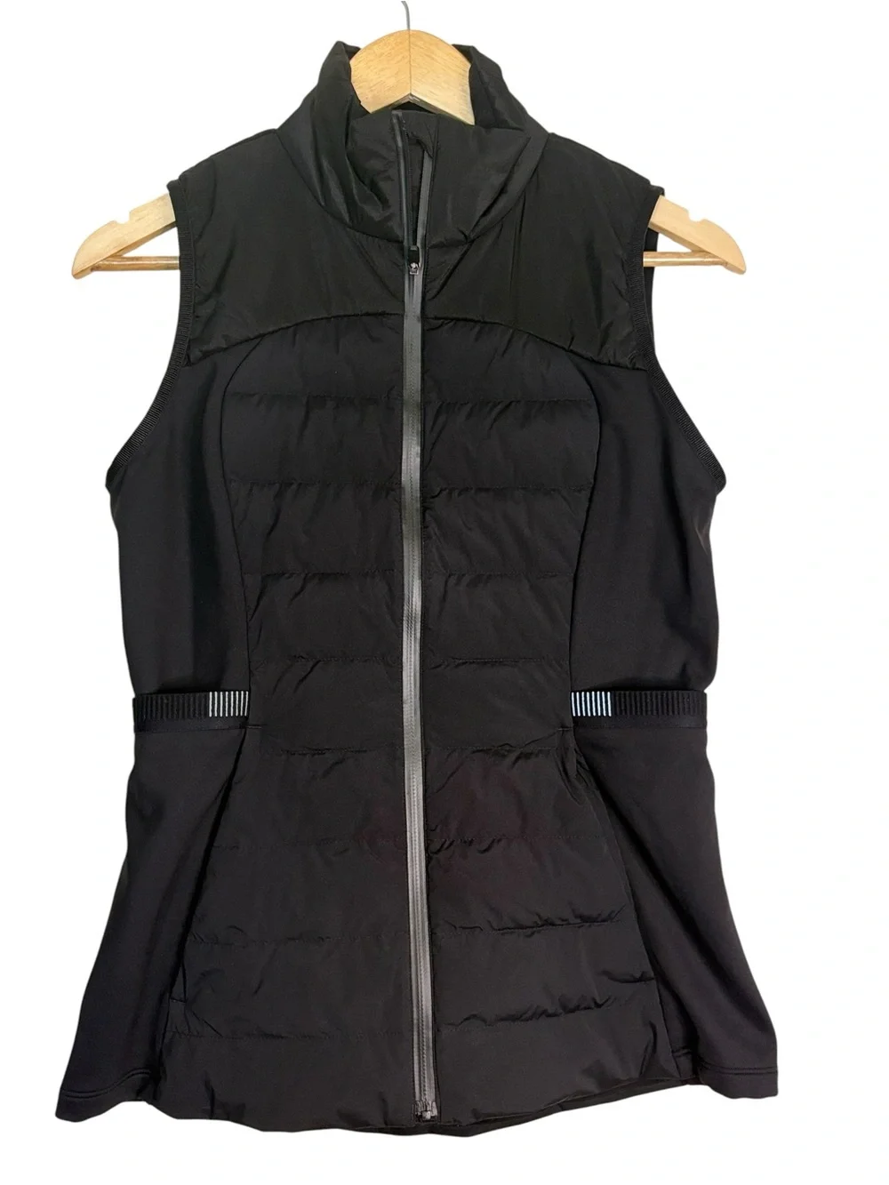 Lululemon Down For It All  Black Goose Down Running Vest Size 6